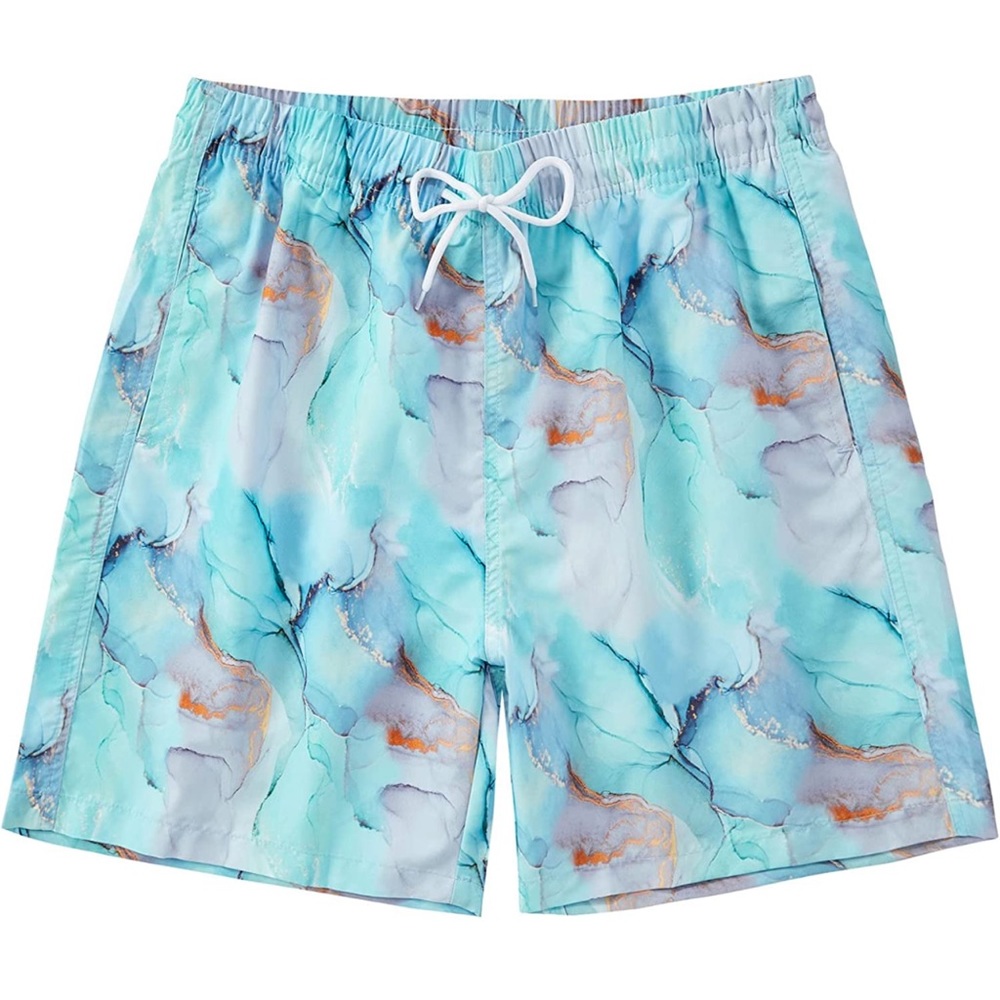 Shein Men's Swim Trunks Quick Dry Beach Shorts with Mesh Lining Swimwear Medium